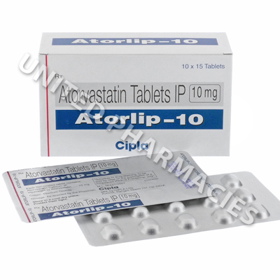 Atorlip (Atorvastatin Calcium) - 10mg (15 Tablets)